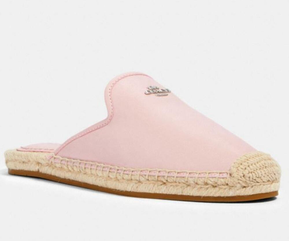 COACH Caley Leather Espadrilles Pink 7.5 NEW
